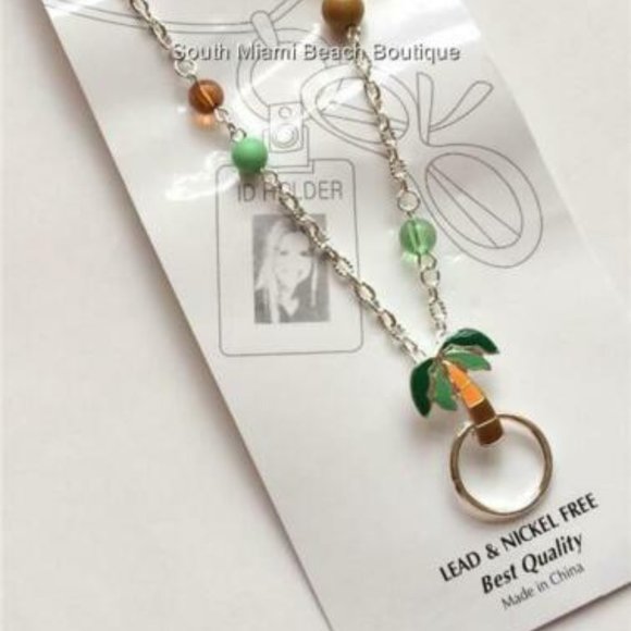 Palm Tree Necklace ID Lanyard Eyeglass Holder - Picture 7 of 12